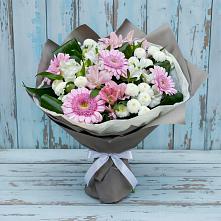 Букет цветов из:  Герберы, Альстромерии и Хризантемы #REPLACE_PRED# Чонтауле