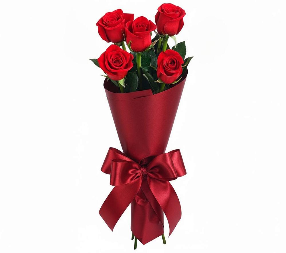 Букет 5 Красных роз Эдлесс Лав в Чонтауле