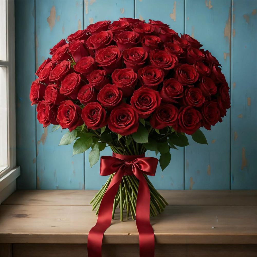 Букет Красные розы Блэк Меджик в Чонтауле