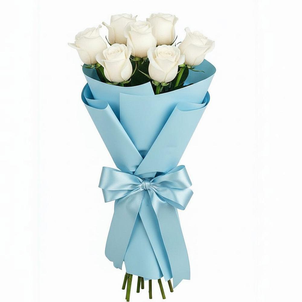 Букет 7 белых роз Проуд в Чонтауле