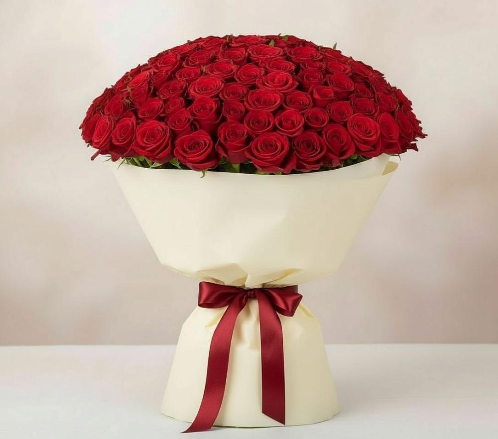 Букет 101 Красная роза Милано в Чонтауле