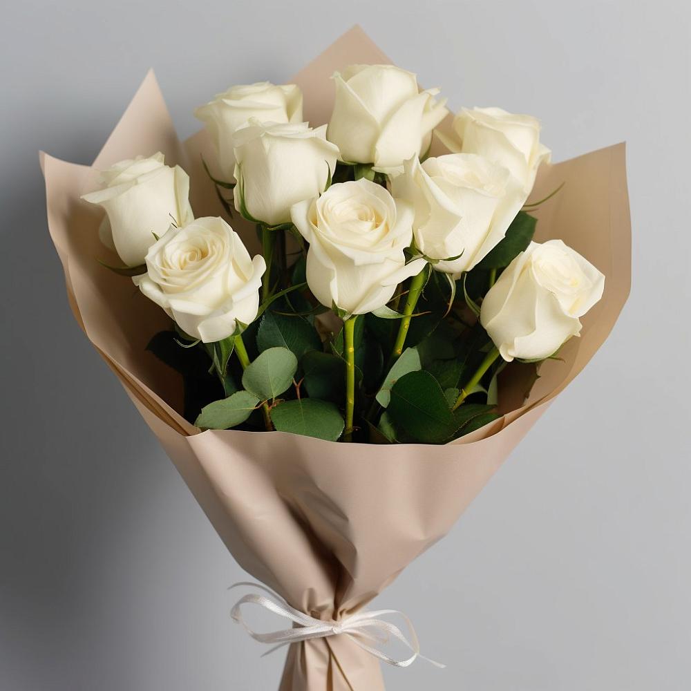 Букет 9 Белых роз Эдлесс Лав в Чонтауле