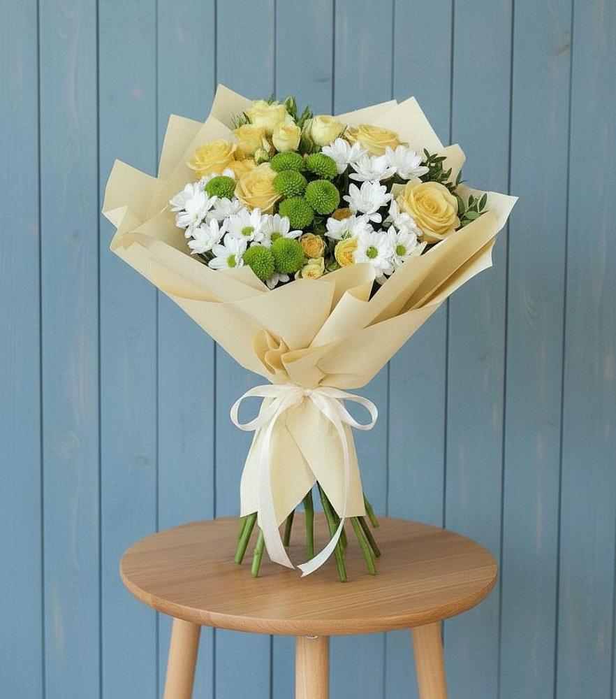 Букет цветов из: Хризантемы и Розы в Чонтауле