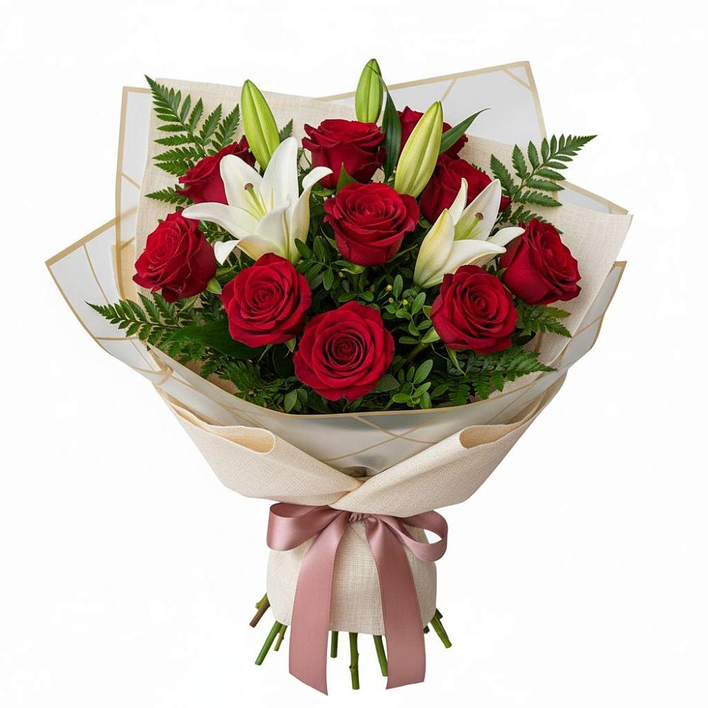 Букет цветов из: Лилии и Розы в Чонтауле