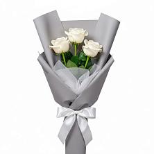 Букет 3 белые розы в Чонтауле