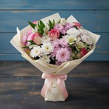 Букет цветов из:  Хризантемы, Альстромерии и Розы в Чонтауле