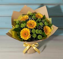 Букет цветов из:  Герберы и Хризантемы в Чонтауле