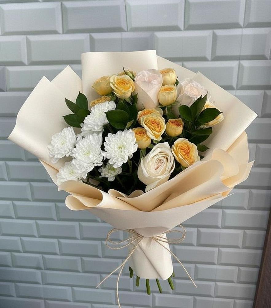 Букет цветов из: Розы и Хризантемы в Чонтауле