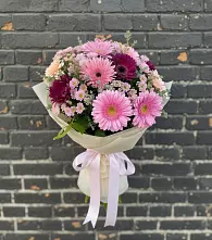 Букет цветов из:  Герберы и Хризантемы в Чонтауле