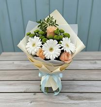 Букет цветов из:  Герберы, Розы и Хризантемы в Чонтауле