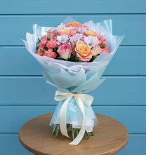 Букет цветов из:  Хризантемы и Розы в Чонтауле