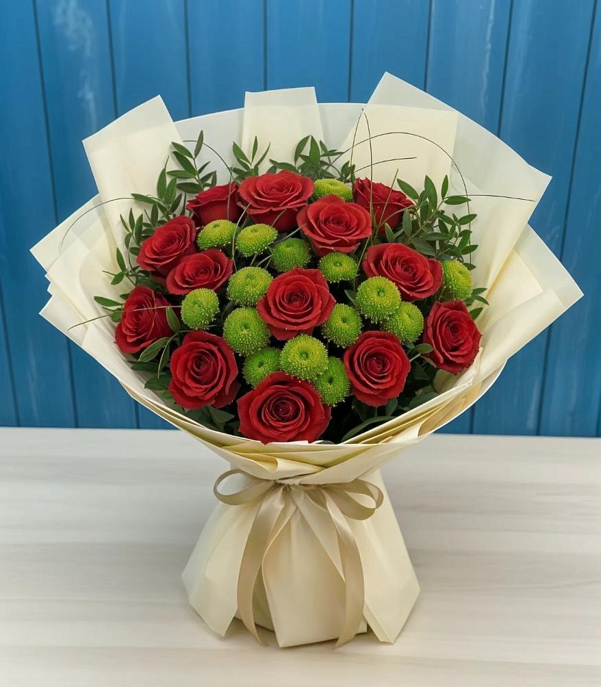 Букет цветов из: Розы и Хризантемы в Чонтауле